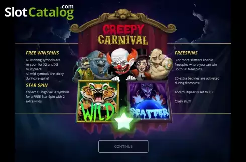 Скрин2. Creepy Carnival слот
