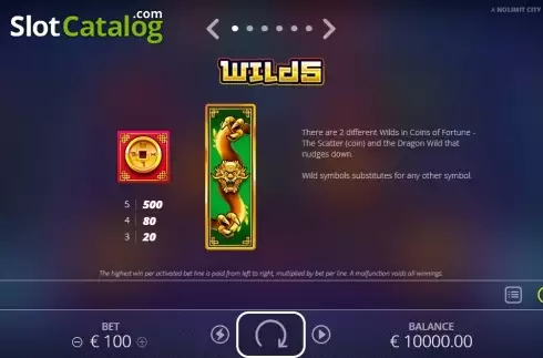 Скрин9. Coins Of Fortune (Nolimit City) слот