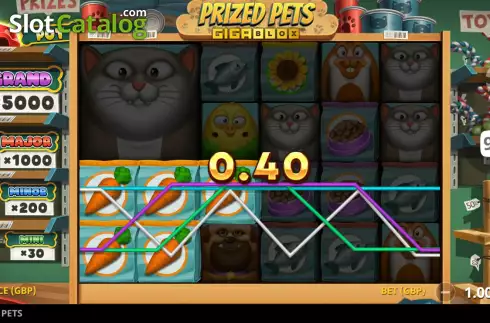 Скрин4. Prized Pets Gigablox слот