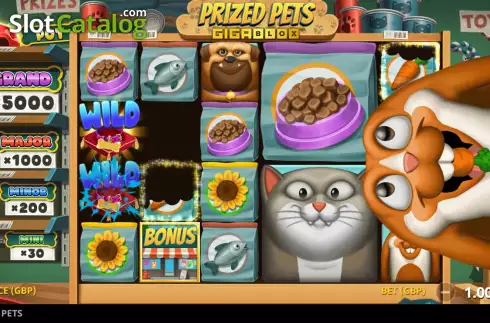 Скрин6. Prized Pets Gigablox слот
