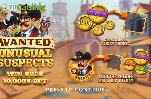 Скрин2. Wanted Unusual Suspects слот