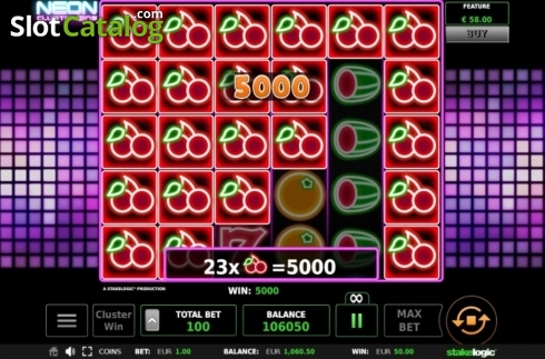 Скрин8. Neon Cluster Wins слот