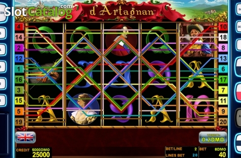 Скрин2. d'Artagnan Deluxe слот