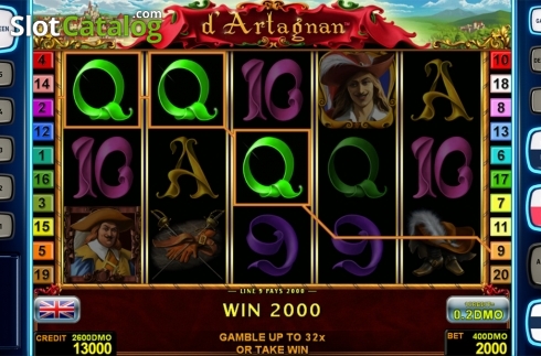 Скрин4. d'Artagnan Deluxe слот