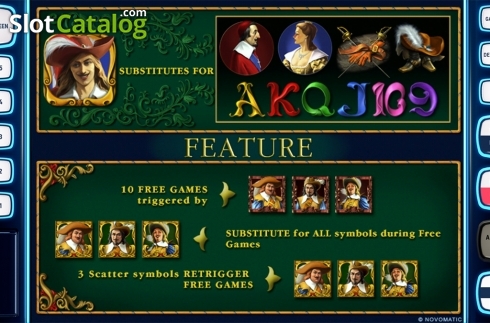 Скрин8. d'Artagnan Deluxe слот