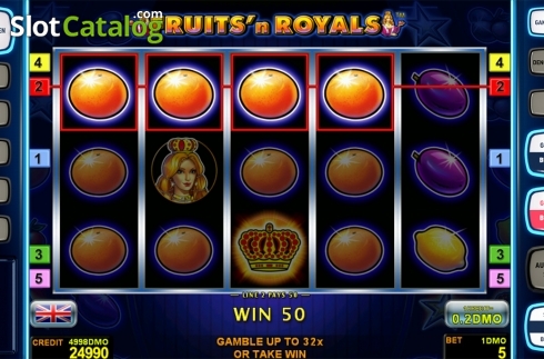 Скрин3. Fruits'n Royals Deluxe слот