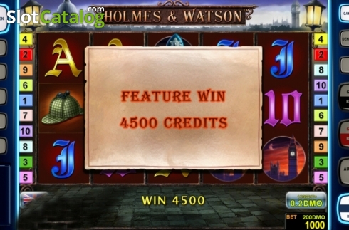 Скрин5. Holmes Watson Deluxe слот