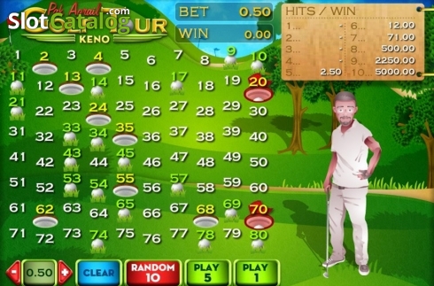 Скрин2. Keno Golf слот