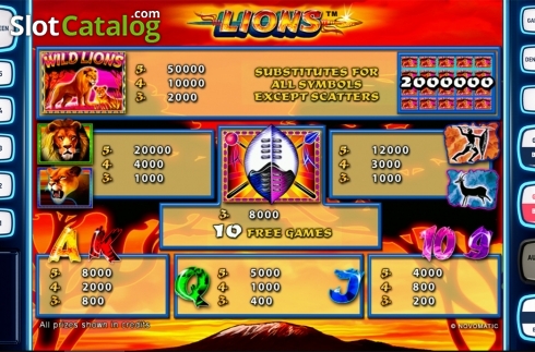 Скрин8. Lions Deluxe слот