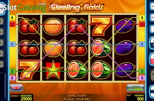 Скрин2. Sizzling Gold Deluxe слот