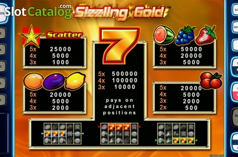 Скрин7. Sizzling Gold Deluxe слот