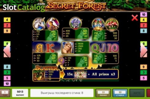Скрин5. Secret Forest слот