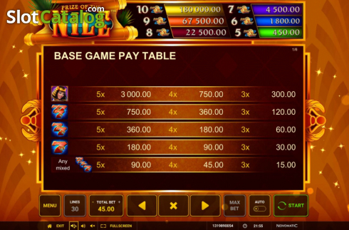 Скрин8. Prize of the Nile слот