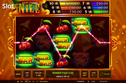 Скрин4. Prize of the Nile слот
