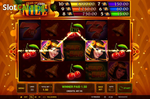 Скрин5. Prize of the Nile слот