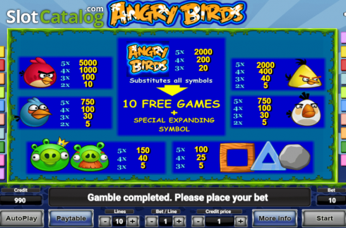 Скрин6. Angry Birds (Novomatic) слот