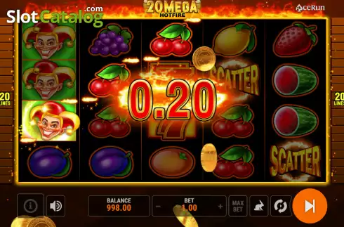 Скрин3. 20 Mega Hotfire слот