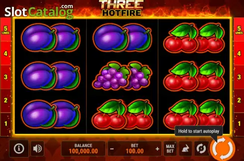 Скрин2. Three Hotfire слот