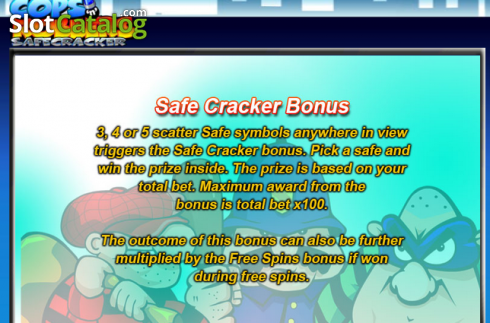 Скрин6. Cops 'n' Robbers Safecracker (Mazooma) слот