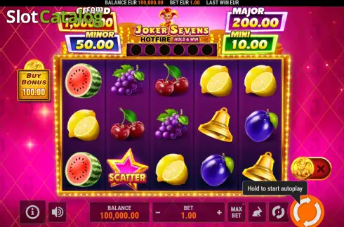 Скрин2. Joker Sevens Hotfire слот
