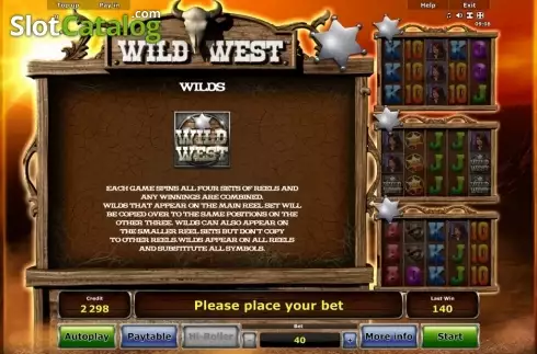 Скрин6. Wild West Hi-Roller (Novomatic) слот