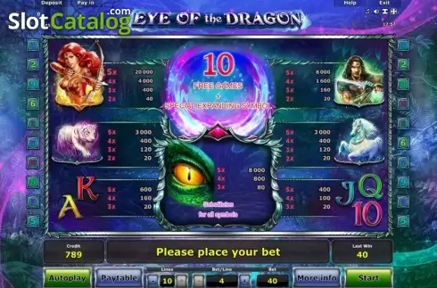 Скрин4. Eye of the Dragon слот