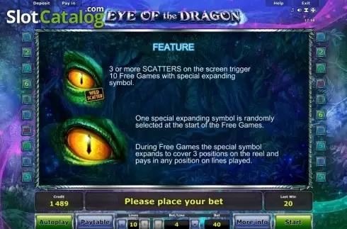 Скрин5. Eye of the Dragon слот