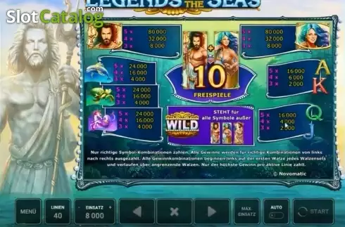 Скрин2. Legends of the Seas (Novomatic) слот