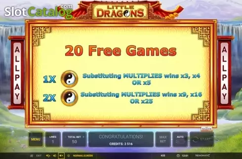 Скрин5. Little Dragons слот