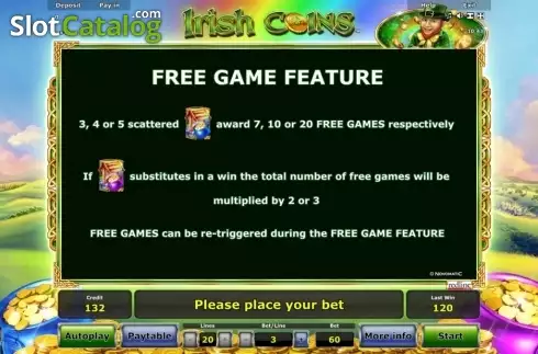 Скрин4. Irish Coins (Novomatic) слот
