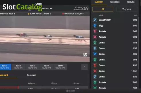 Скрин4. Greyhound Races слот
