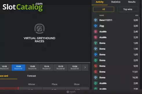 Скрин2. Virtual Greyhound Races слот