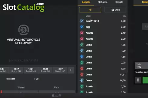 Скрин2. Virtual Motorcycle Speedway слот