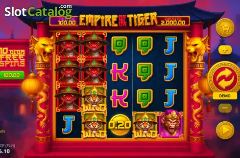 Скрин2. Empire of the Tiger слот