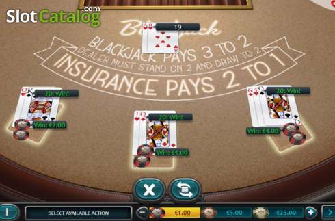 Скрин4. European Blackjack (Nucleus Gaming) слот