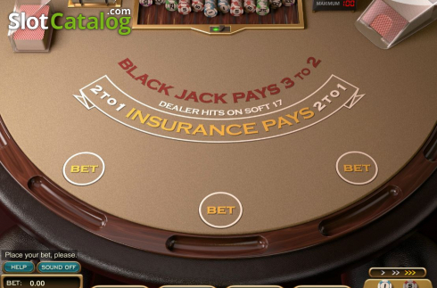 Скрин2. Single Deck Blackjack (Nucleus Gaming) слот