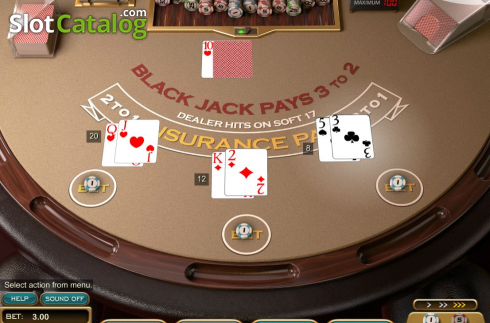 Скрин3. Single Deck Blackjack (Nucleus Gaming) слот
