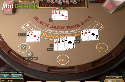 Скрин5. Single Deck Blackjack (Nucleus Gaming) слот