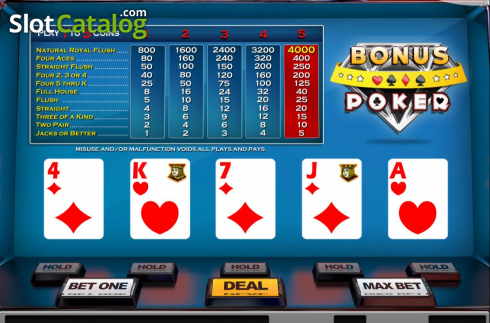 Скрин2. Bonus Poker (Nucleus Gaming) слот