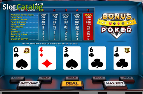 Скрин3. Bonus Poker (Nucleus Gaming) слот