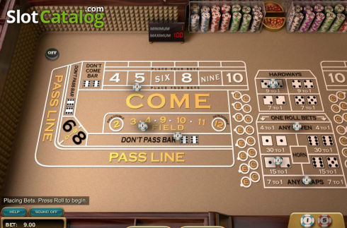 Скрин2. Craps (Nucleus Gaming) слот