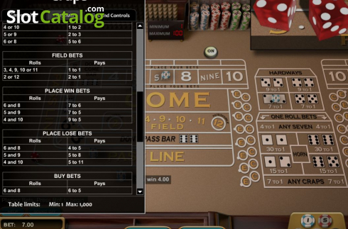 Скрин6. Craps (Nucleus Gaming) слот