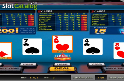 Скрин3. Pyramid Poker Bonus Deluxe (Nucleus Gaming) слот