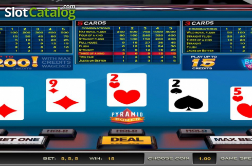 Скрин4. Pyramid Poker Bonus Deluxe (Nucleus Gaming) слот