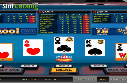 Скрин3. Pyramid Poker Deuces Wild (Nucleus Gaming) слот