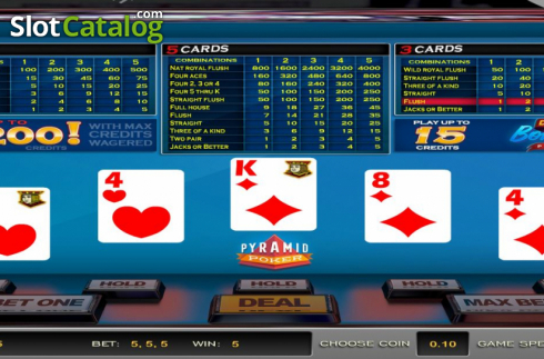 Скрин4. Pyramid Poker Double Bonus (Nucleus Gaming) слот