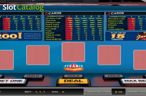 Скрин2. Pyramid Poker Double Jackpot Poker (Nucleus Gaming) слот