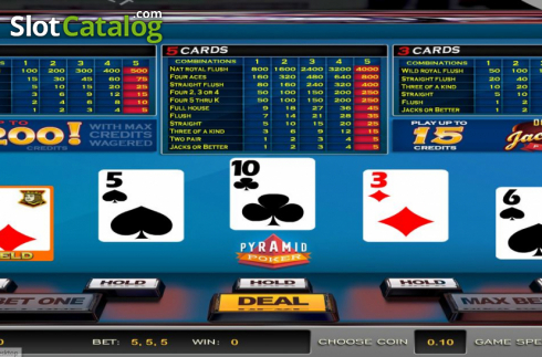 Скрин3. Pyramid Poker Double Jackpot Poker (Nucleus Gaming) слот