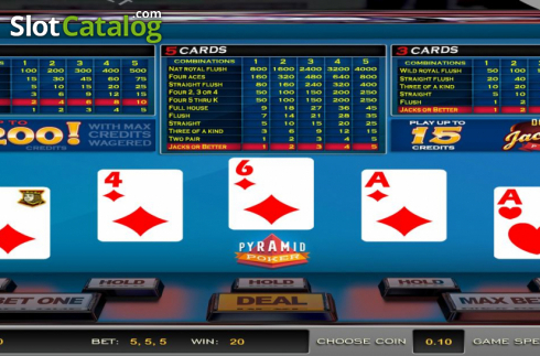 Скрин4. Pyramid Poker Double Jackpot Poker (Nucleus Gaming) слот