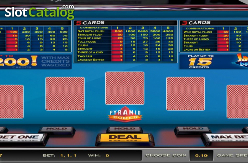 Скрин2. Pyramid Poker Jacks or Better (Nucleus Gaming) слот